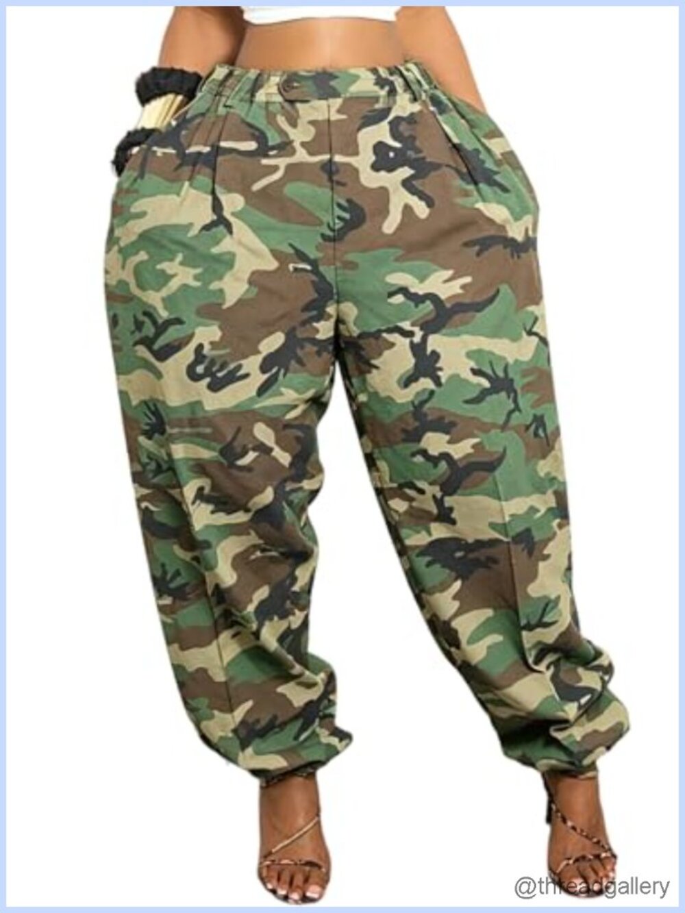 Women's Baggy Parachute Pants High Waisted Wide Leg Balloon Joggers Y2K